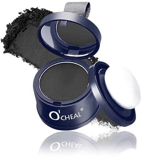 O'CHEAL Black Hairline Powder for Men and Women Hair Root Cover Up Powder