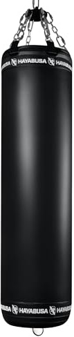 Hayabusa Classic Heavy Bag Pre-Filled Design and Specialized Hanging System - Black, 125lb