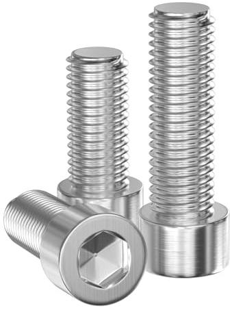 GUEEYUAW 20 Piezas Tornillos Cilíndricos M6 x 20 mm, Acero Inoxidable 304 DIN 912 A2 V2A Tornillos Hexagonales Interiores