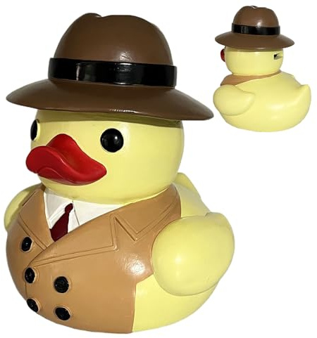 Hucha De Pato, Alcancia para Niños y Adultos, Hucha Ahorro Divertidos, Figura Patos Decoracion del Hogar, Regalos De Cumpleaños para Niños Y Niñas (Detective)