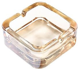 GFHTRELY Posacenere Posacenere in Vetro for la casa Posacenere Quadrato alla Moda Luce Soggiorno di Lusso Posacenere for Hotel Creativo Vassoio per Fumi(C)