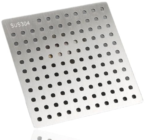 GUTIXI 1 funda cuadrada para desagüe de ducha, protectores de drenaje, protector de drenaje, cubierta de remolino, cubierta de drenaje de suelo (14 x 14 cm)