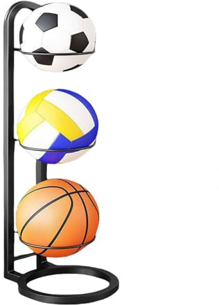Soporte De Baloncesto - Soporte Organizador De Voleibol De Hierro, Estante De Bolas De Múltiples Capas | Estante Organizador De Bolas Para Dormitorio, Sala De Estar, Garaje, Almacenamiento De Equipos