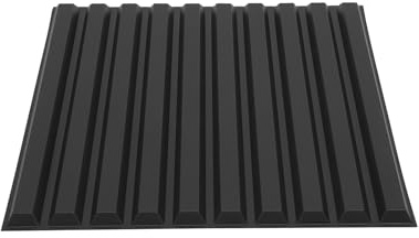 Lot de 12 panneaux muraux 3D autocollants en PVC - 50 x 50 cm - 3 m² - Noir