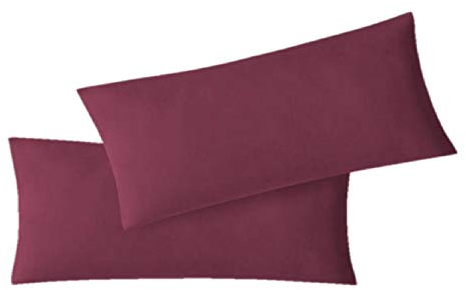 EXKLUSIV HEIMTEXTIL Jersey Kissenbezug 2er Set 40 x 80 cm Bordeaux