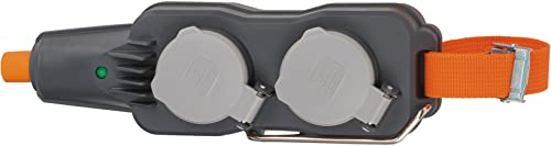 Brennenstuhl professionalLINE Powerblock/Verteilersteckdose 4-Fach (Baustelleneinsatz und ständiger Einsatz im Freien, IP54)