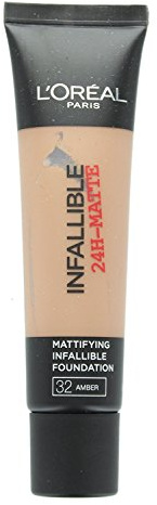 3 x L'Oreal Paris Infallible 24H Matte Foundation 35ml - 32 Amber/Ambre