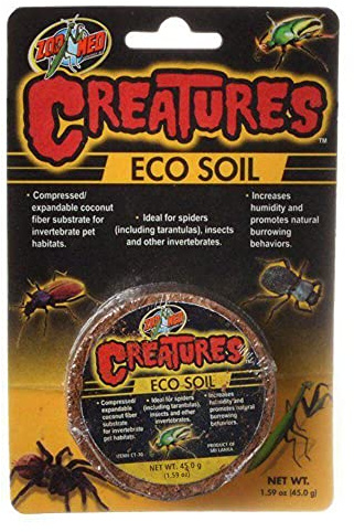 Zoo Med 3 Pack of Creatures Eco Soil, 1.59 Ounces Each, Coconut Fiber Substrate for Invertebrate Pet Habitats