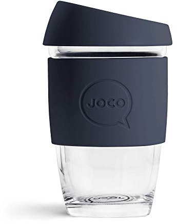 JOCO Glass Reusable Coffee Cup (Mood Indigo, 6 oz)