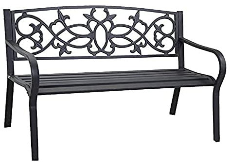 Vacchetti Panchina in Metallo Pavia Antracite cm124x57h78