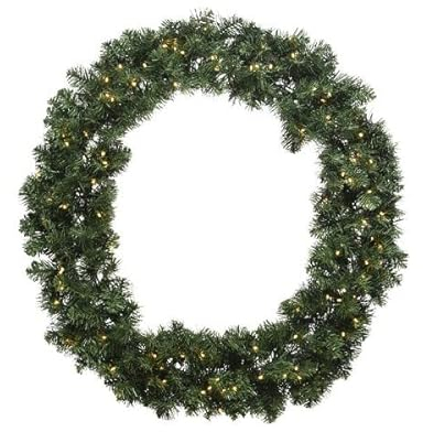 Kaemingk Everlands Imperial - Ghirlanda natalizia pre-illuminata, 50 cm