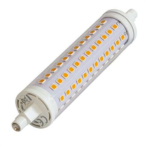 INNOVATE R7S LED 118mm dimmbar | 10W LED Halogen Ersatz | 230V LED Leuchtmittel R7S für Deckenfluter | LED Halogen Ersatz für Stehlampe dimmbar | SMD LED Halogenstab CRI80 3000K Warmweiß 118mm