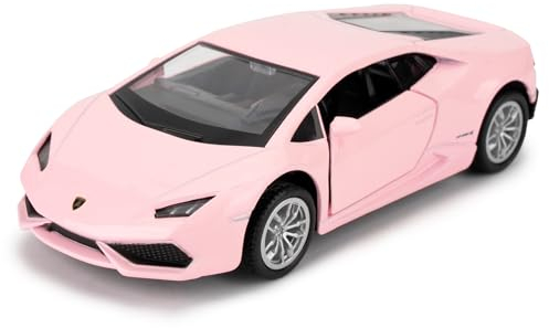 imtfzct Lamborghini Huracan LP610-4 - Voiture miniature en acier allié avec fonction d'extraction - Cadeau de voiture pour garçons et filles - Rose