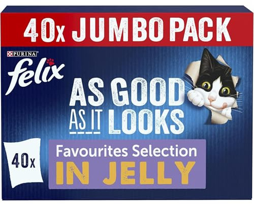 FELIX As Good As it Looks Favourites Selection in Jelly Wet Cat Food 40x85g