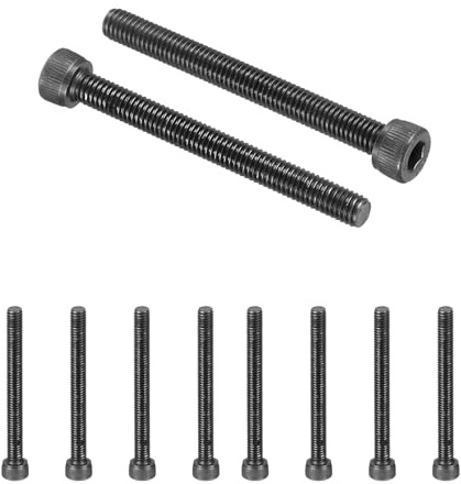 PATIKIL 10Pz M5 x 50 mm Viti a Testa Cilindrica con Esagono Incassato, 12.9 Acciaio Al Carbonio, Viti Brugola Kit Bulloni a Testa Esagonale Trattamento Nero Ossido, Filettatura Completa
