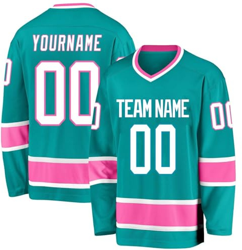 HGWOPGASD Maglia da Hockey Personalizzata, Pullover a Maniche Lunghe, Regali Personalizzati per i Tifosi di Hockey per Uomini e Donne A41
