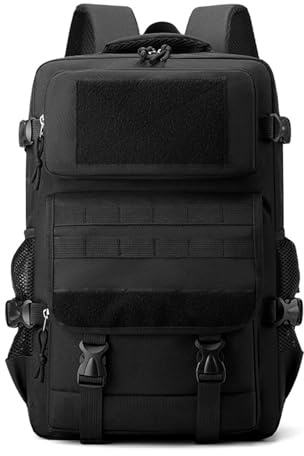 Lawaia 25L Military Tactical Assault Rucksack Combat Daysack for Gym Hiking Trekking Camping Fishing Travel Hunting Outdoor Field Activities Black
