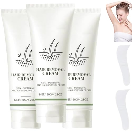 Hair removal cream, gentle hair removal cream for face and body, painless and softening skin, gentle formula, fast and effective