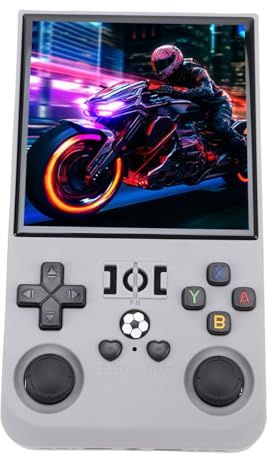 Bewinner R36MAX Retro Handheld Game Console,4 Inch IPS Open Source Portable Gaming System, 4000mAh Long Battery Life, Supports for GBA NES MAME, with Memory Card Case (Grey)