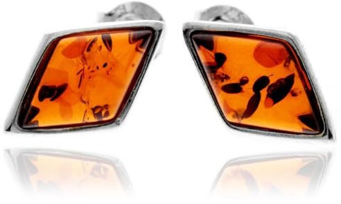 SilverAmber - Damen - Wunderschöne 925 Silber & Bernstein Ohrringe - GL037