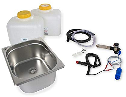 12 Volt Wasserversorgung Miniküche Küchenblock Reiseküche Wohnmobil Bus VW T3 T4 T5 325x265x150 mm OL 10 Liter Weithals(ad-ideen)
