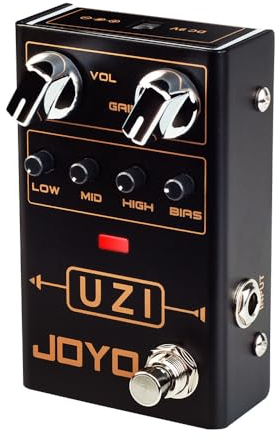 JOYO Distortion Pedal R-Serie Heavy Metal Dist zwischen amerikanisch und britisch für E-Gitarren-Effekt (UZI R-03)