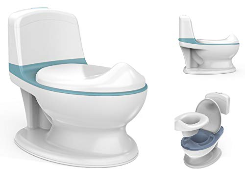 Babify Tragbares Töpfchen für Jungen und Mädchen mit Sound, verstellbare Töpfchen für Kinder, rutschfest, Comfort mit Kissen aus PU, Vater für Kinder, leicht zu reinigen, Kindertoilette