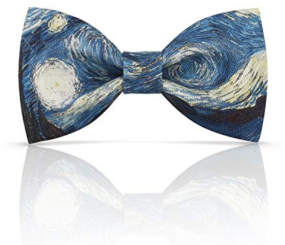 Lanzonia Blau Fliege Kinder Jungen von 4 bis 12 Jahre Blaue Fliegen Lustig Sternenklare Nacht Muster Kunst Gemustert Witzig Speziell Ausgefallen Kinderfliege für Geburtstag Party Kindertag Schule