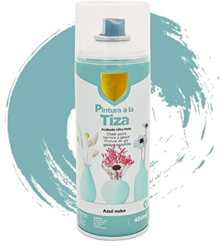 BESCH Pintura Spray 400ml a la Tiza Chalk Paint Acabado ultra Mate para Metal/Madera/Plástico(Azul Nubel Mate,1 Bote)