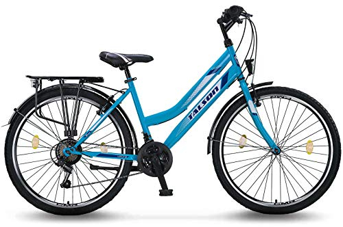 Talson 24 Zoll Mädchenfahrrad 21-Gang Drehgriffschaltung Türkis mit Beleuchtung nach STVO