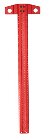 T Typ Viereckiges Lineal Architektenlineal Viereckiges Zeichenlineal Rechtwinkliges Reißnadel-Aluminium-Streichmaß für Glas-Holzbearbeitung (500 mm)