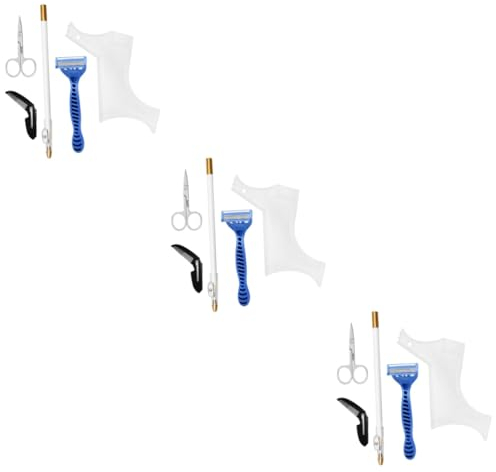 FRCOLOR 3 Sätze À 5 Stück Bartformungsset razor rasiere Bartformer Styling-Tool Werkzeug zum Formen von Vorlagen Bartpflegeset Bartpflege Anzug falten Suite Klappkamm einstellen Mann