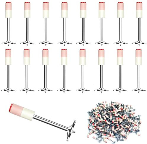 400 Pieza Clavos para Pistola de Clavos Manual de 7,3 mm para Hormigón, Clavadora Hormigon Clavos Pared, para Fijar Conductos de Cable en Techos y Paredes de Hormigón