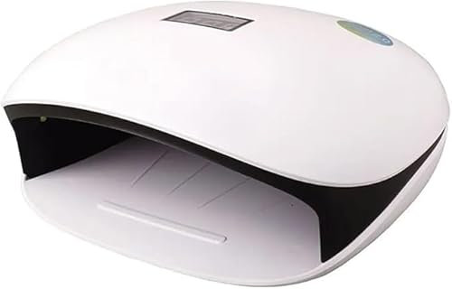 SQUADO Lampada UV LED Unghie Professionale, 48W, Display LCD, 36 LED, 4 Timer, Sensore Automatico, Bianco