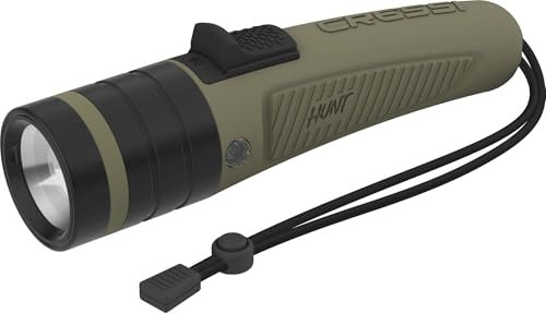 CRESSI Hunt Torch 1600 Camouflage - Linterna Subacuática LED Recargable 1600 Lúmenes Impermeable IPX8 100m - Unisex Camuflaje y Compacta Diseñada para la pesca deportiva y el submarinismo.