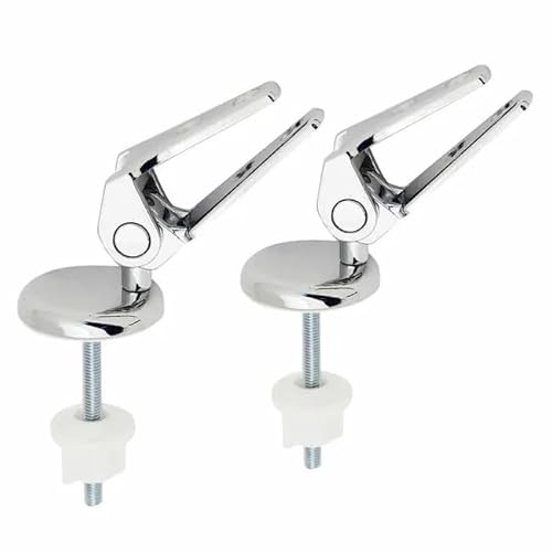 Coppia Cerniere Sovrapposte Con Vite Inox Blister | Ricambio Universale Per Copriwater E Sedili WC