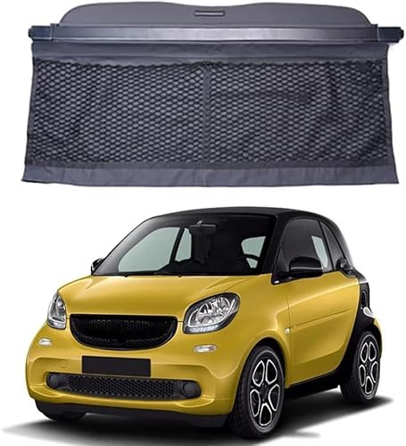 heyinghon Auto Copertura Bagagliaio Retrattile per Smart fortwo 2015-2020, Car Bagagli Protezione Coperchio Baule Ripiano Conservazione Privacy Cappelliera