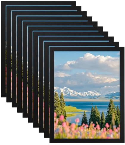 komstuon A4 Magnetrahmen, 10 Stück Selbstklebend Magnetrahmen, Schwarz