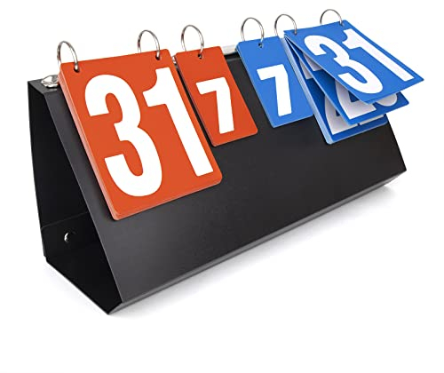 GOGO Sport Anzeigetafeln Portable Table Top Scoreboard Zähltafel für Tischtennis Basketball Badminton, 31 Punkte