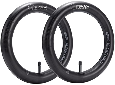 YunSCM 2 Piezas 47/57-305 Engrosado Cámara 12/12 1/2x1.75/2.25 AV32mm Valve Compatible 12 Pulgadas para Carro de Bebe Cámara de Aire 12/12.5x1.75 12/12.5x1.95 12/12.5x2.125 12/12.5x2.1 12/12.5x2.25