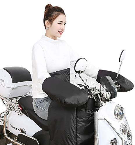 Handschuhe Motorradlenker Winddicht Handwärmer Motorrad Lenkerhandschuhe Wasserdicht Winter Lenkerstulpen Warme Schutzhandschuh Fahrrad Lenkermuffen Plüschfutter Lenkerzubehör für Roller Radsport