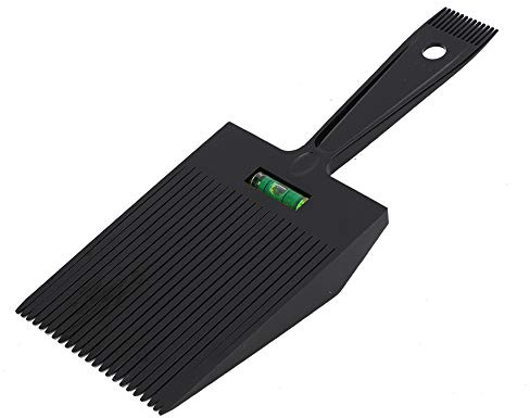 Dioche Pettine per capelli, Barber Flat Styling con livella a bolla di precisione, design ergonomico, per acconciature da uomo, nero, unisex, persone con testa piatta, entrambi i sessi