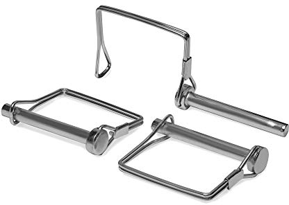 HEAVYTOOL Rohrklappsplinte mit Rastverschluss eckigem Bügel 8mm x 70mm (10 Stück) PTO Pin Klappsplinte Rohr Sicherungssplinte für Rohre Sicherungsstifte für Rohre Klappstecker für Rohre Rohrsplinte