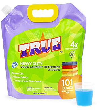 True Detergent - Heavy Duty Liquid Laundry Detergent- Original Scent - 4x Concentrated - 101 Fluid Ounces (101 Loads) - Made in USA & Halal