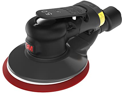 3M Random Orbital Sander, Xtract Pneumatic 88943, 5 in, with Central Vacuum Attachment, 5/16 in Orbit, Ergonomic and Lightweight ROS, 28 HP (209W) Motor