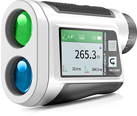 Télémètre de golf avec écran tactile LCD, grossissement 6 x, 600 m/800 m, USB rechargeable, télémètre avec haut-parleur, fonction d'inclinaison, drapeau sp