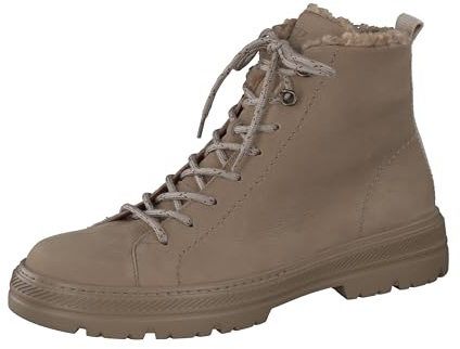 Paul Green snörstövletter för kvinnor med varmt foder, snörstövletter för kvinnor, varmfodrade, Beige 004, 40.5 EU