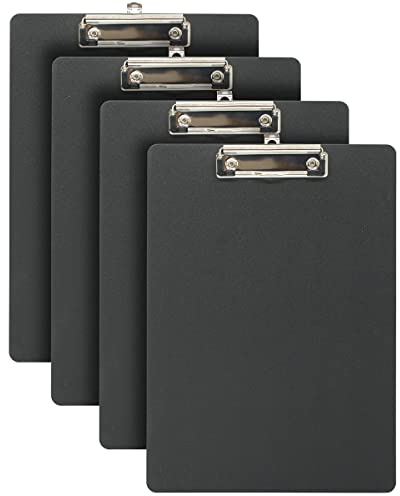 WAYTEX Set med 4 dörrar A4-block med glidklämma i polypro tjocklek 2 mm - 225 x 315 mm - svart