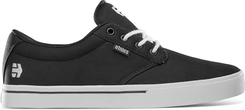 Etnies Jameson 2 Eco – Nachhaltiger Skate-Stil, verstärkte Cupsole, gepolsterte Dämpfung, Alltagssneaker, vegan - Black/White/White - 43