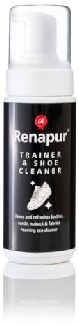 Renapur Eco Trainer & Shoe Cleaner - Daily Refresh & Maintenance Foam for Boots, Shoes & Trainers. Easy to Use on Leather, Canvas, Nylon & Other Fabrics (150ml)